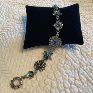 Patricia Locke Silver Flower Swarovski Bracelet